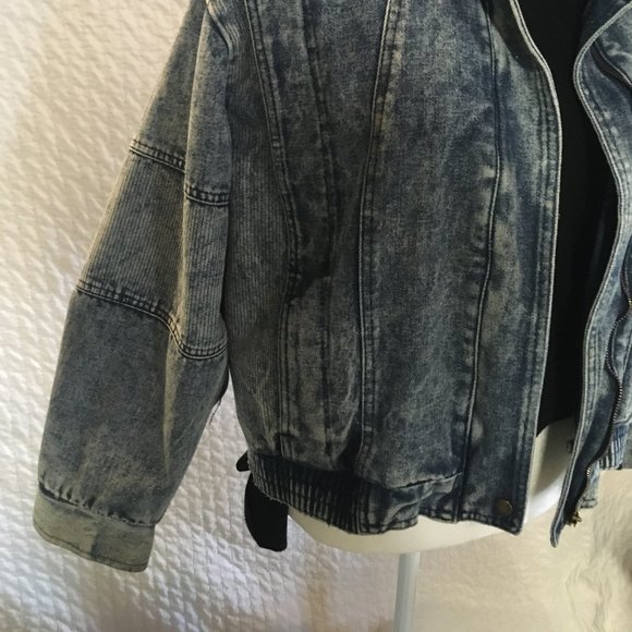 Vintage Ruth Douglas Bomber-Style Denim Jacket - Picture 3 of 5